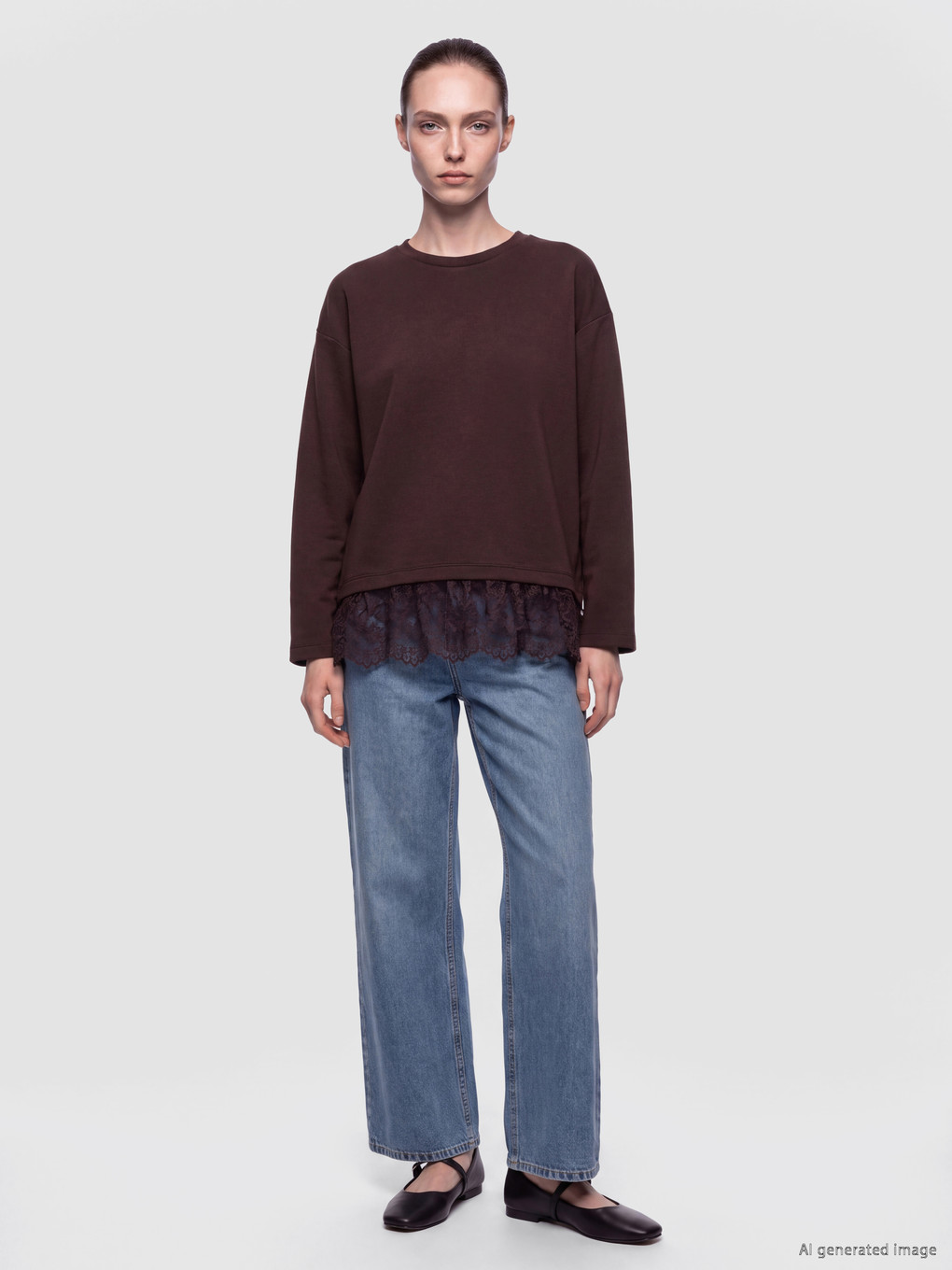 Woman Brown Sweatshirt-1