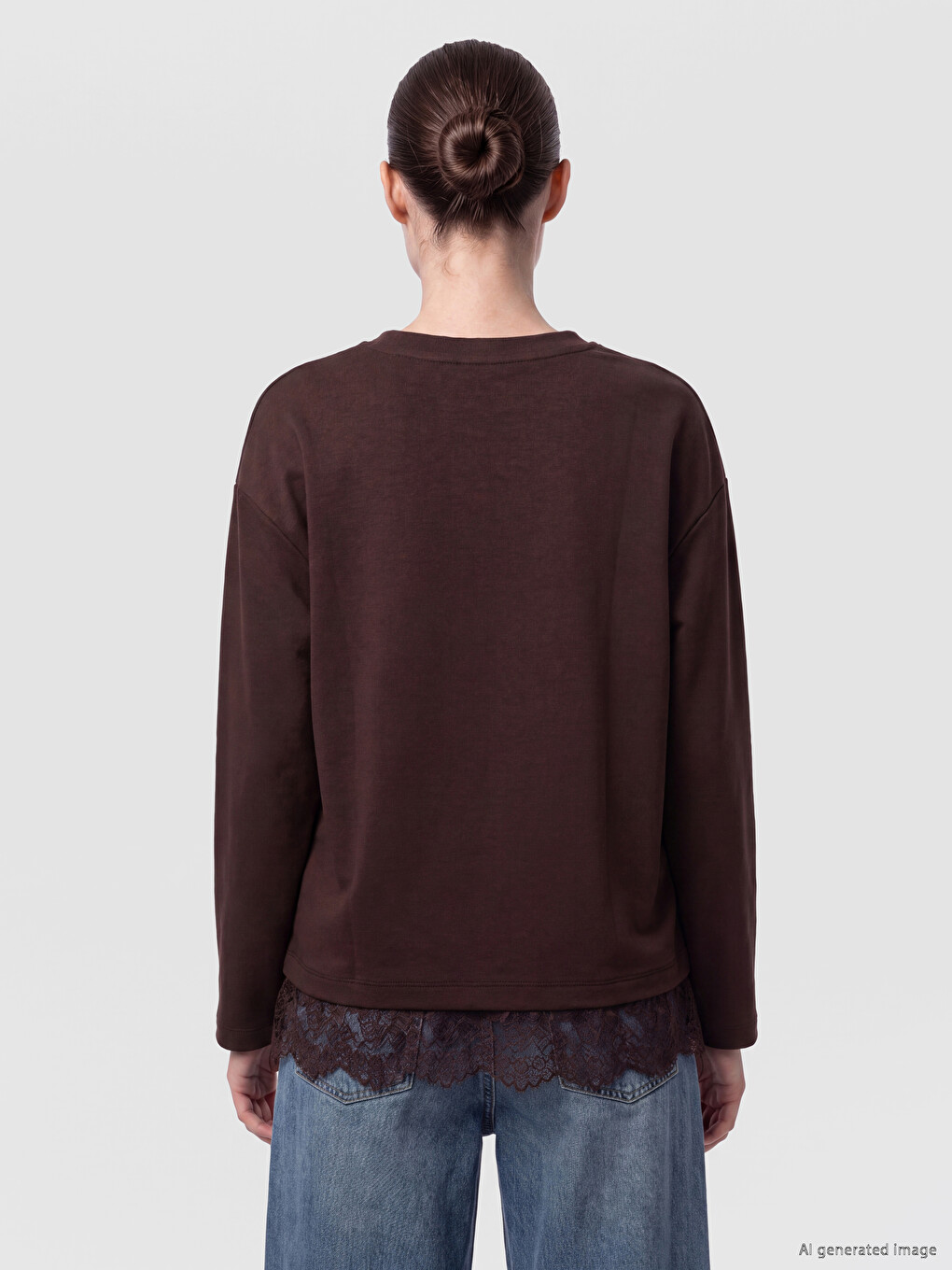 Woman Brown Sweatshirt-3
