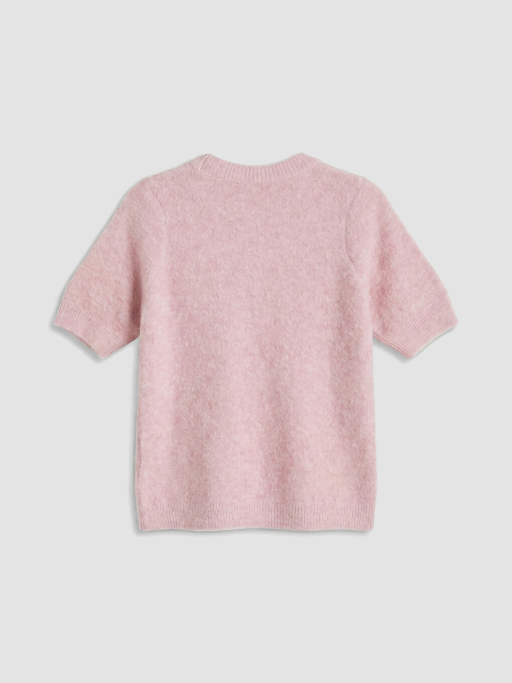 Pembe Bisiklet Yaka Kadın Triko Kazak-2