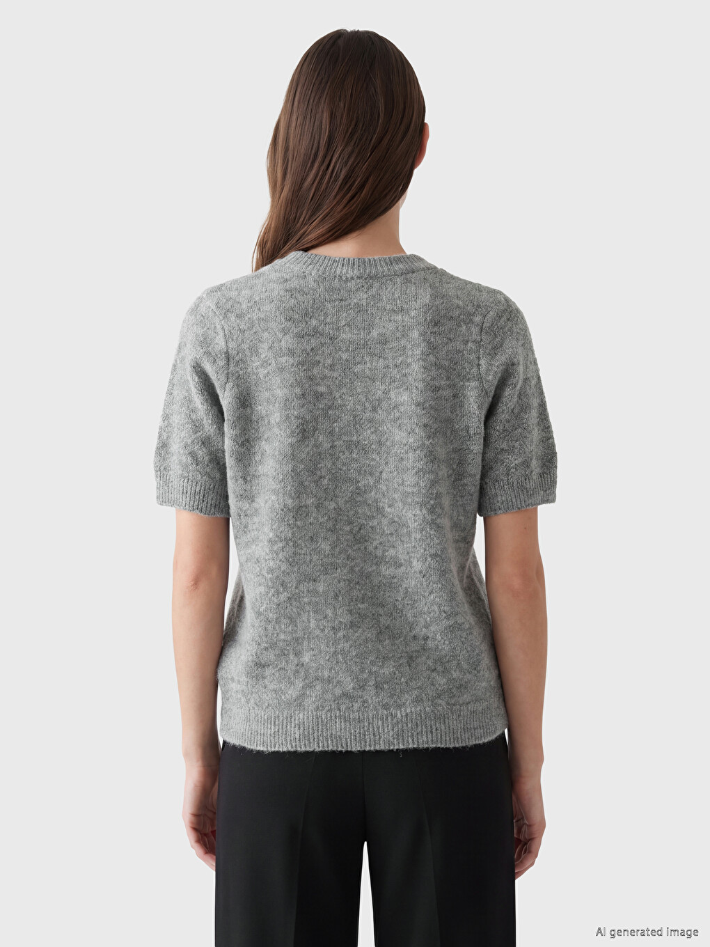 Crew Neck Women's Knitwear Sweater-3