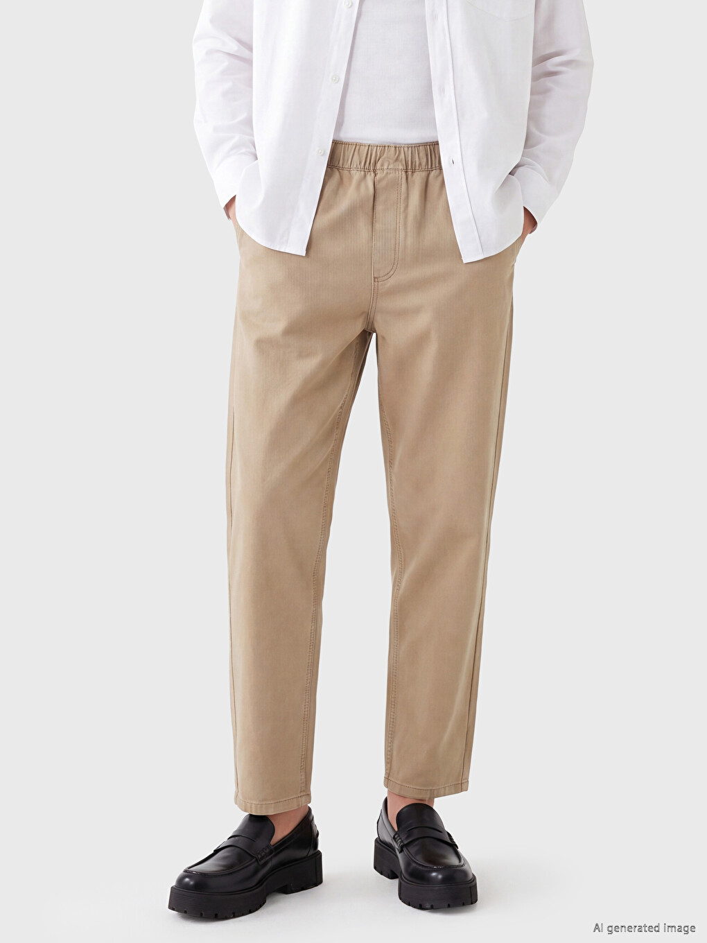 Gabardine Relaxed Fit Men's Trousers-1