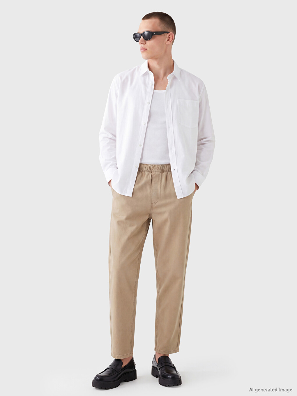 Gabardine Relaxed Fit Men's Trousers