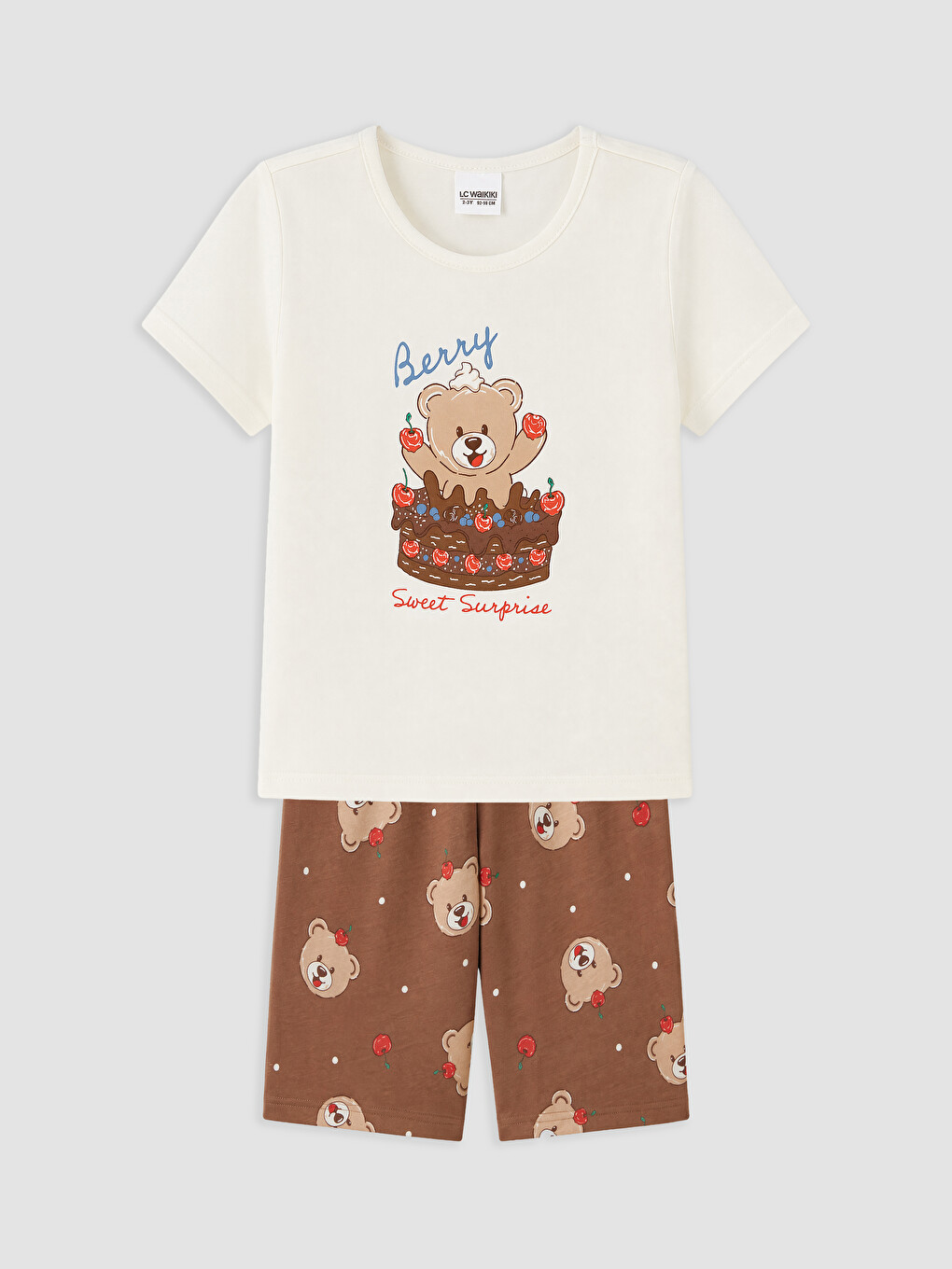 Printed Girls' Shortie Pyjamas Set