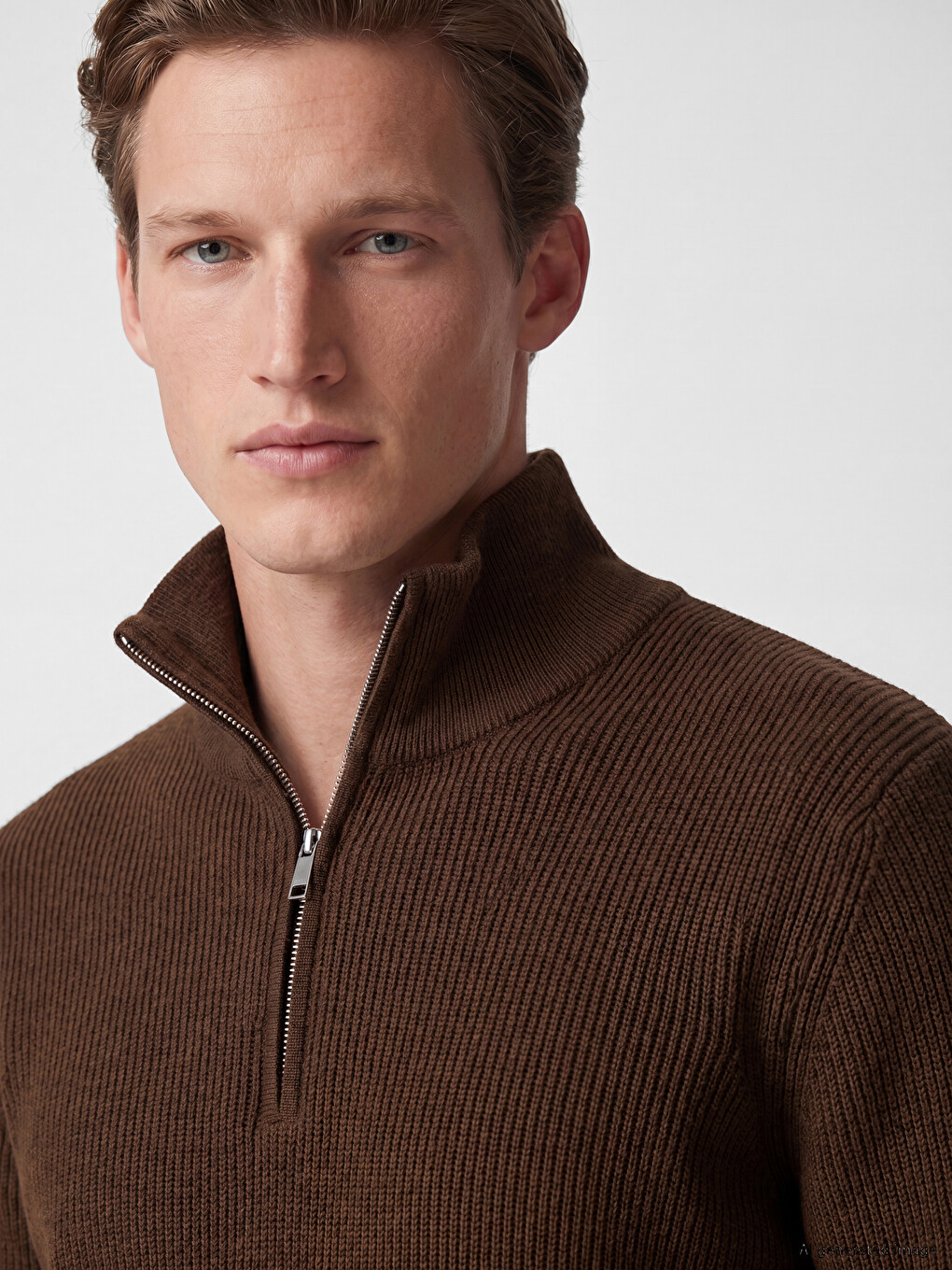 Mock Neck Men's Knitwear Sweater-2