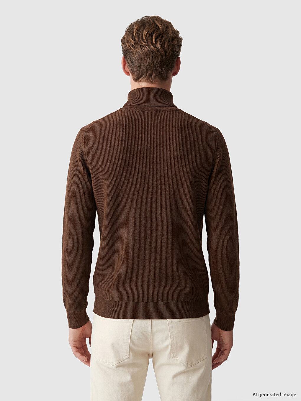 Mock Neck Men's Knitwear Sweater-3