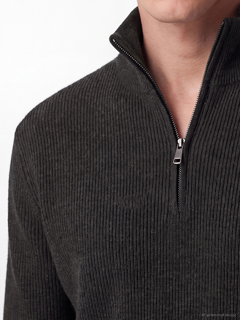 Mock Neck Men's Knitwear Sweater-2