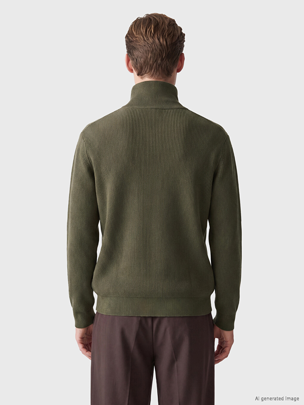 Mock Neck Men's Knitwear Sweater-3