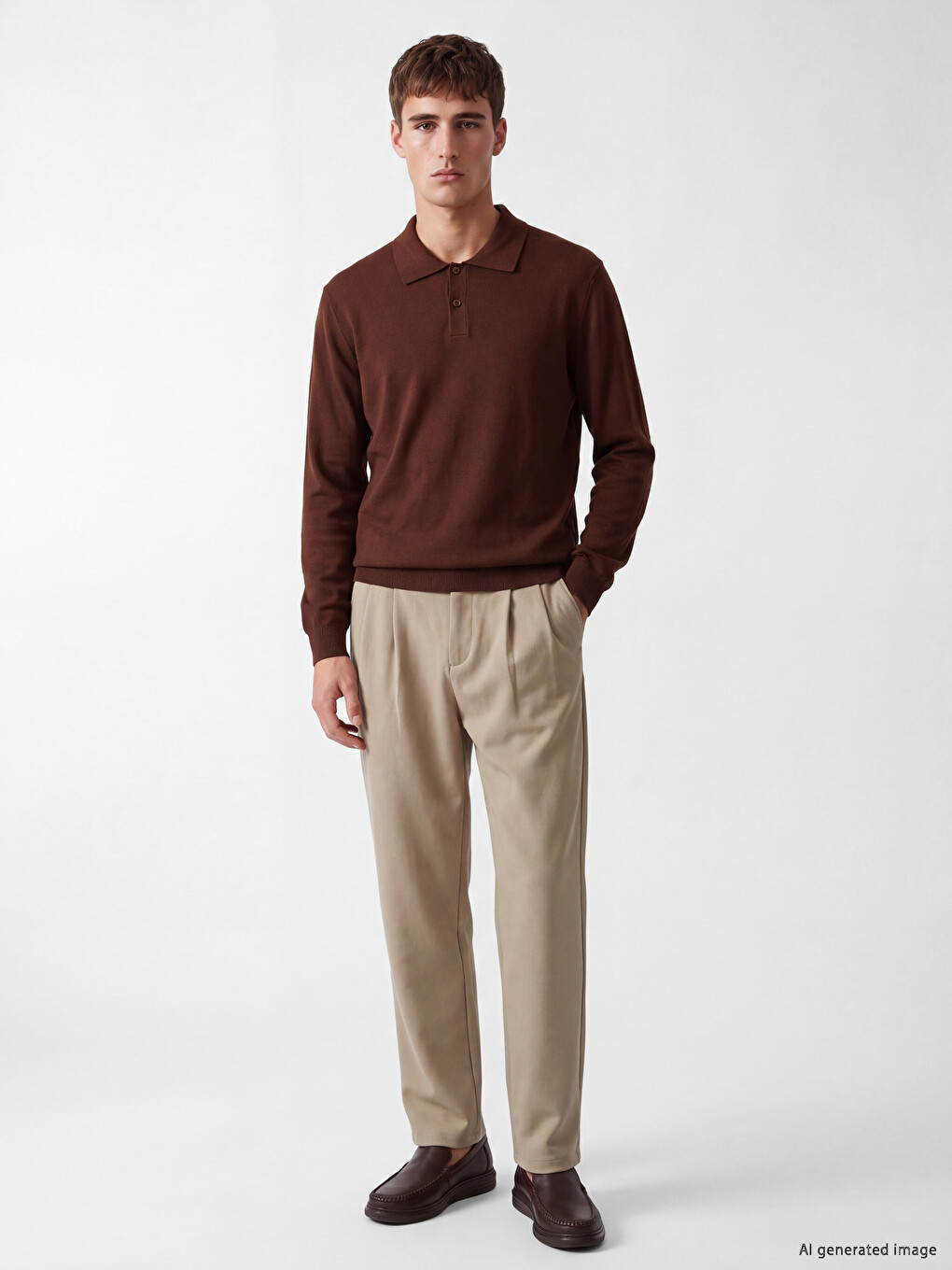 Polo Collar Men's Knitwear Sweater-1