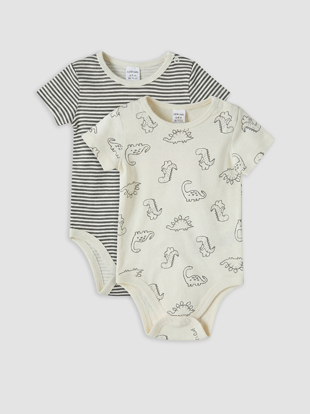 Printed Baby Boys' Snap Bodysuit 2 Pack