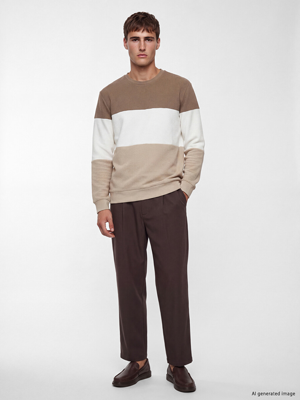 Color Block Men's Sweatshirt-1