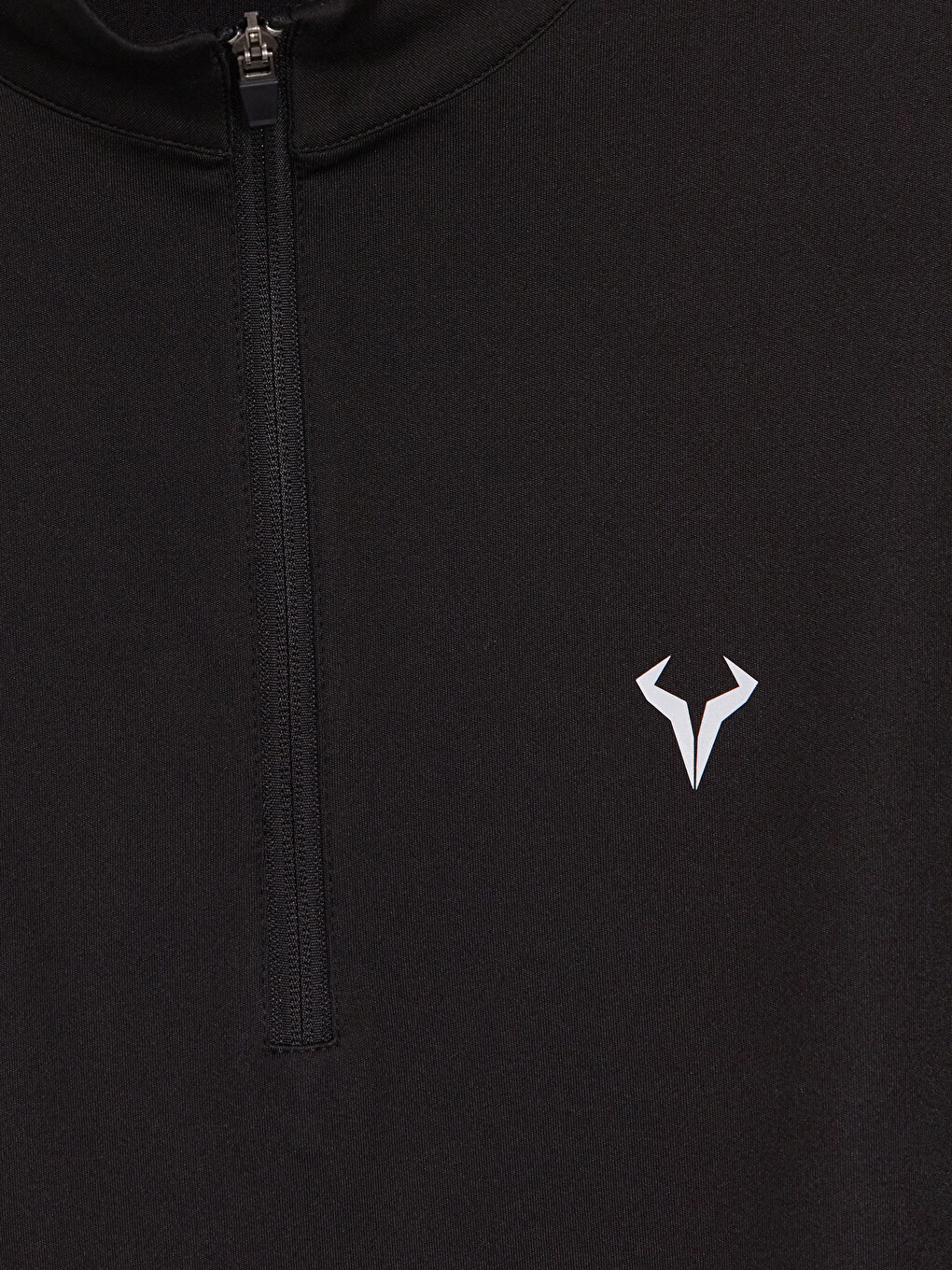 Mock Neck Half Zip Embroidered Men's Sweatshirt-5