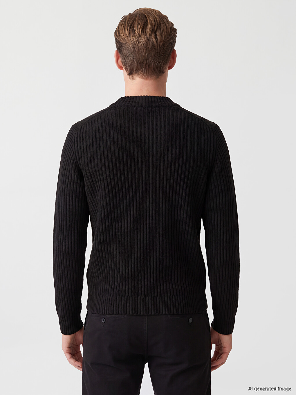 Regular Fit Jacket Collar Men's Knitwear Cardigan-3