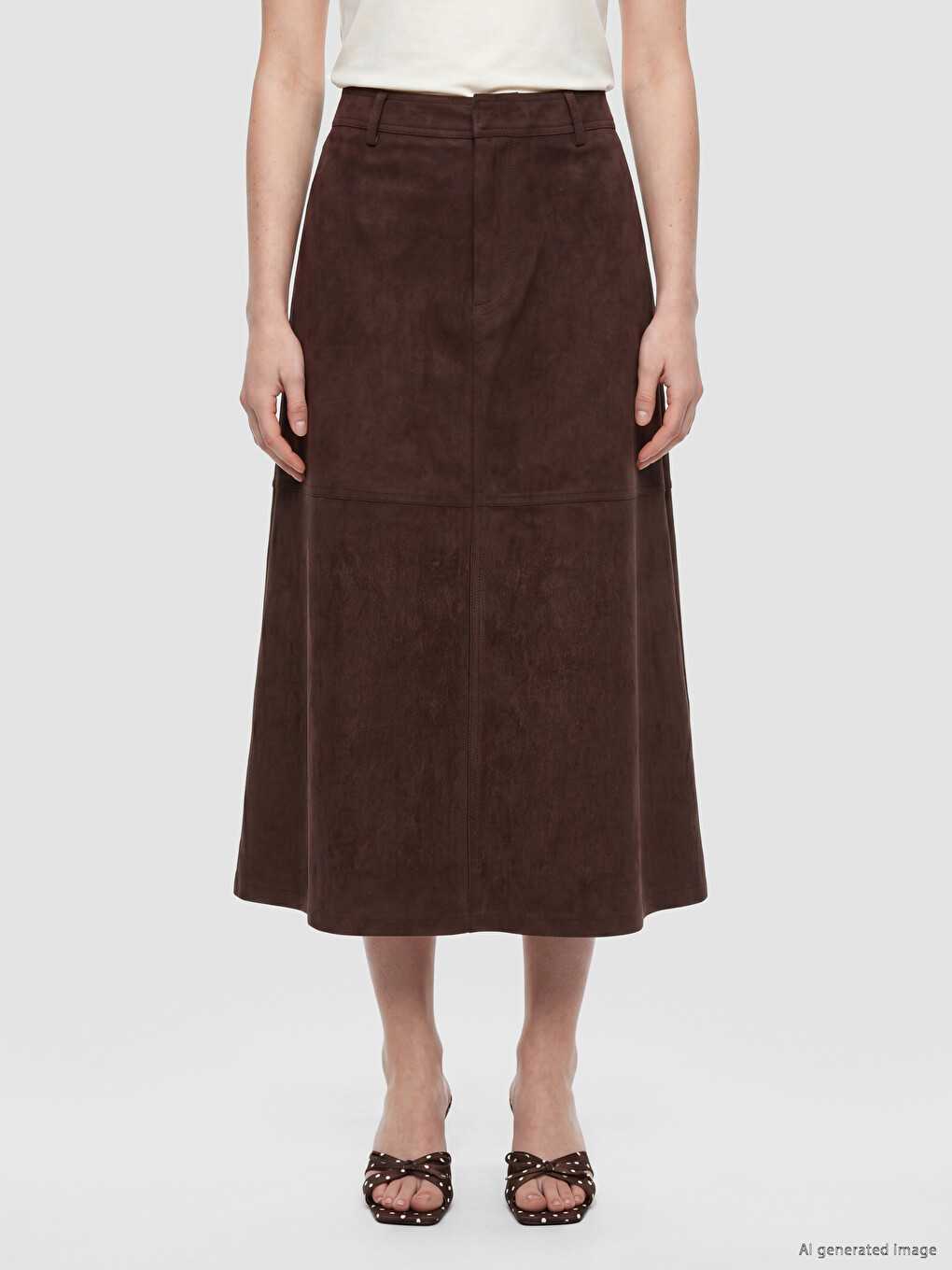 Woman Brown Skirt-1