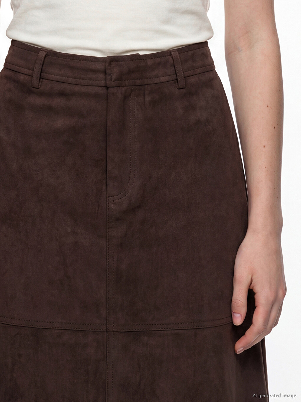 Woman Brown Skirt-2