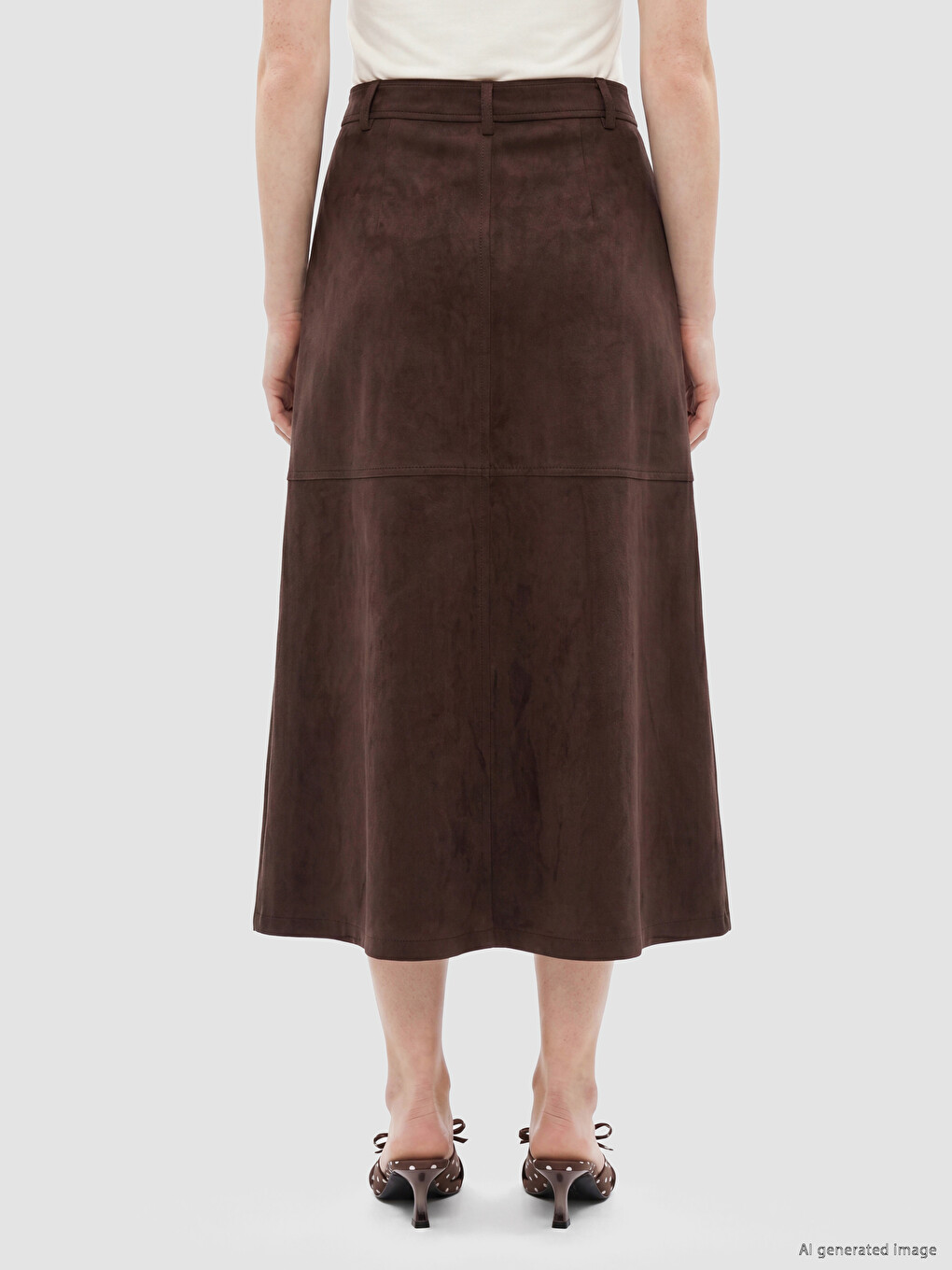 Woman Brown Skirt-3