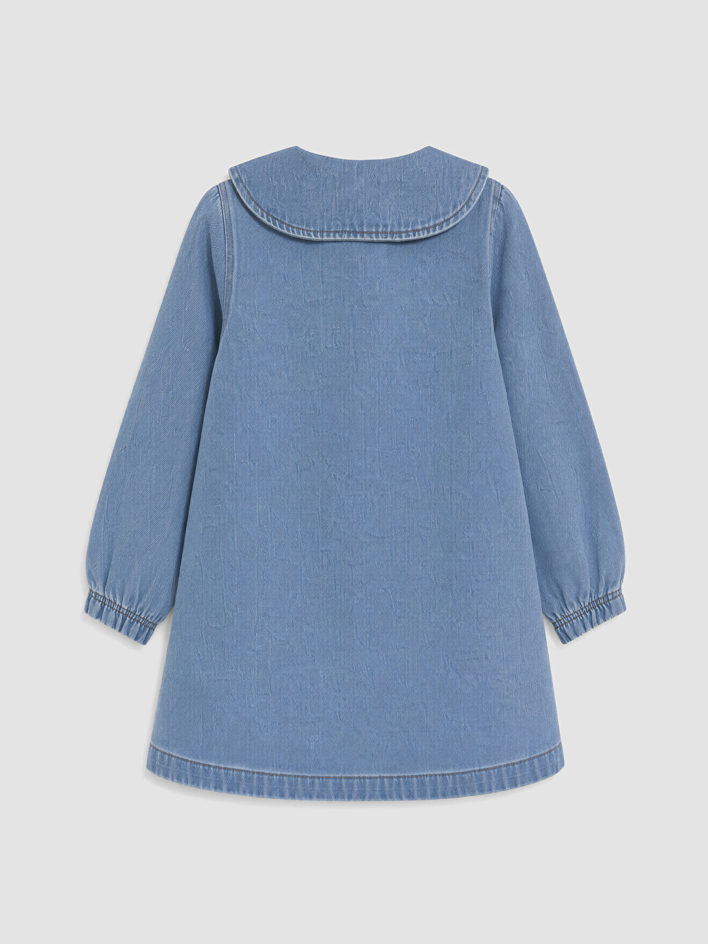Peter Pan Collar Embroidered Girls' Dress-1