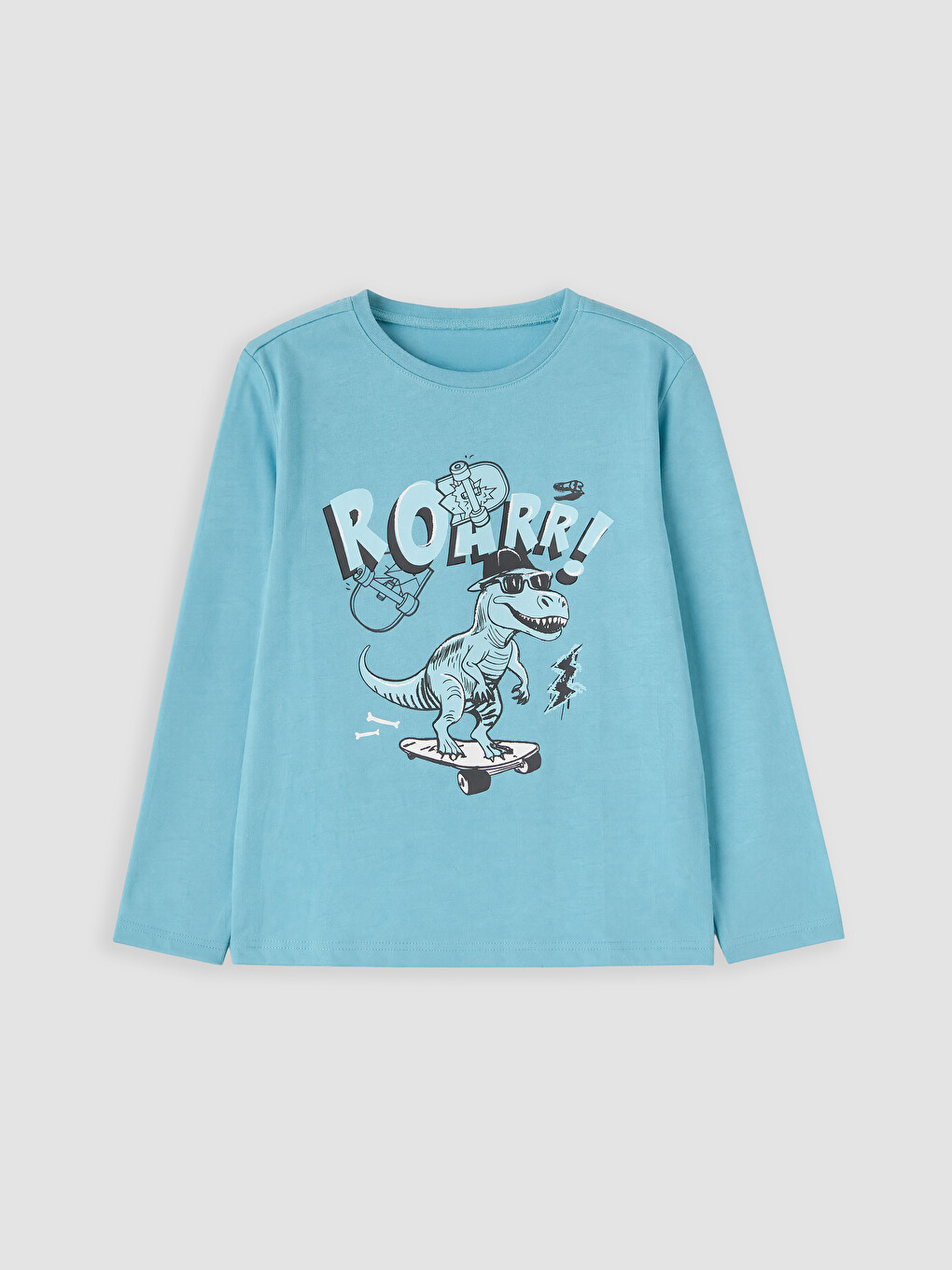 Crew Neck Printed Boys' Pyjamas Set-1