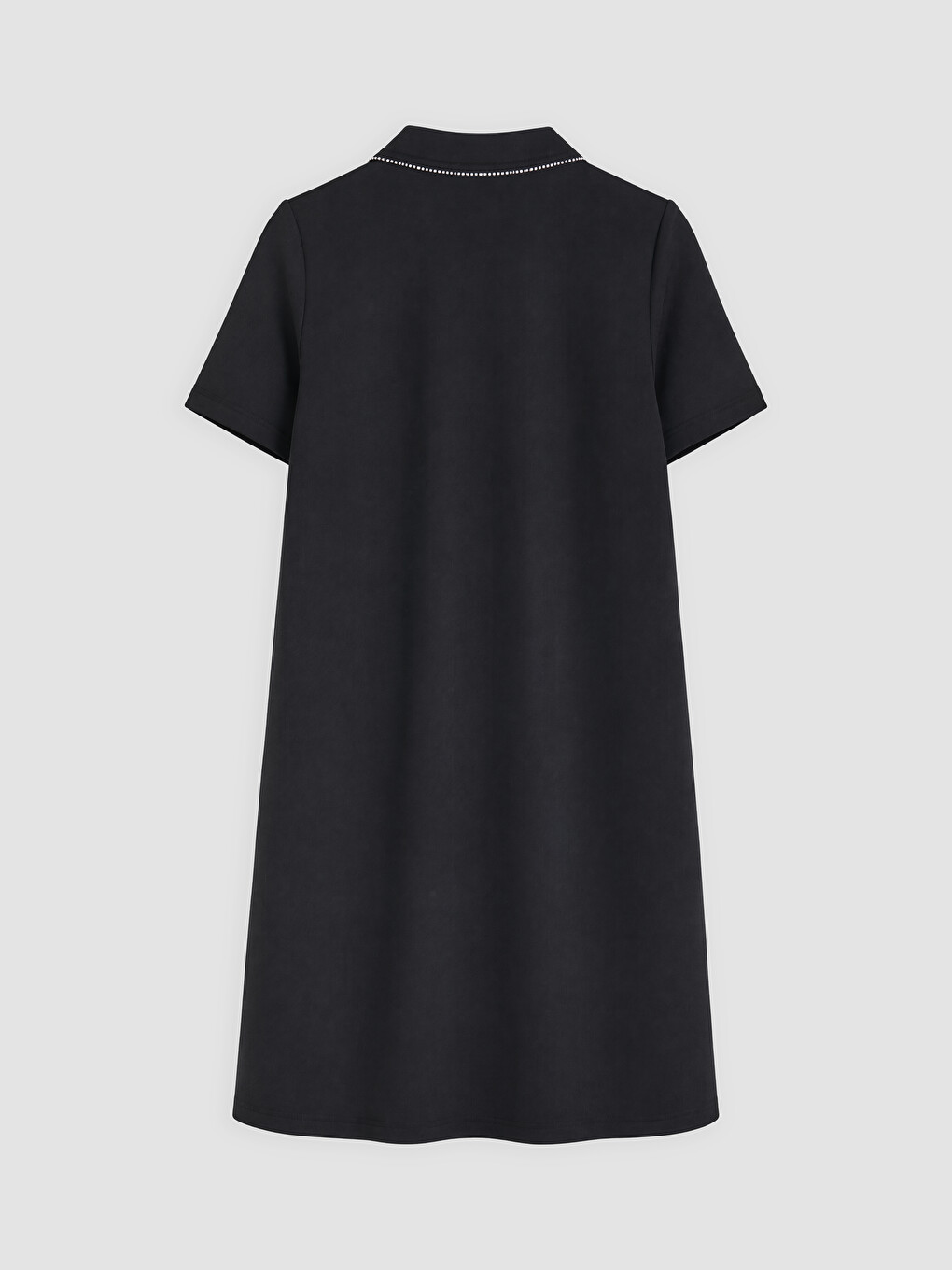 Polo Collar Rhinestone Embellished Mini Dress-4