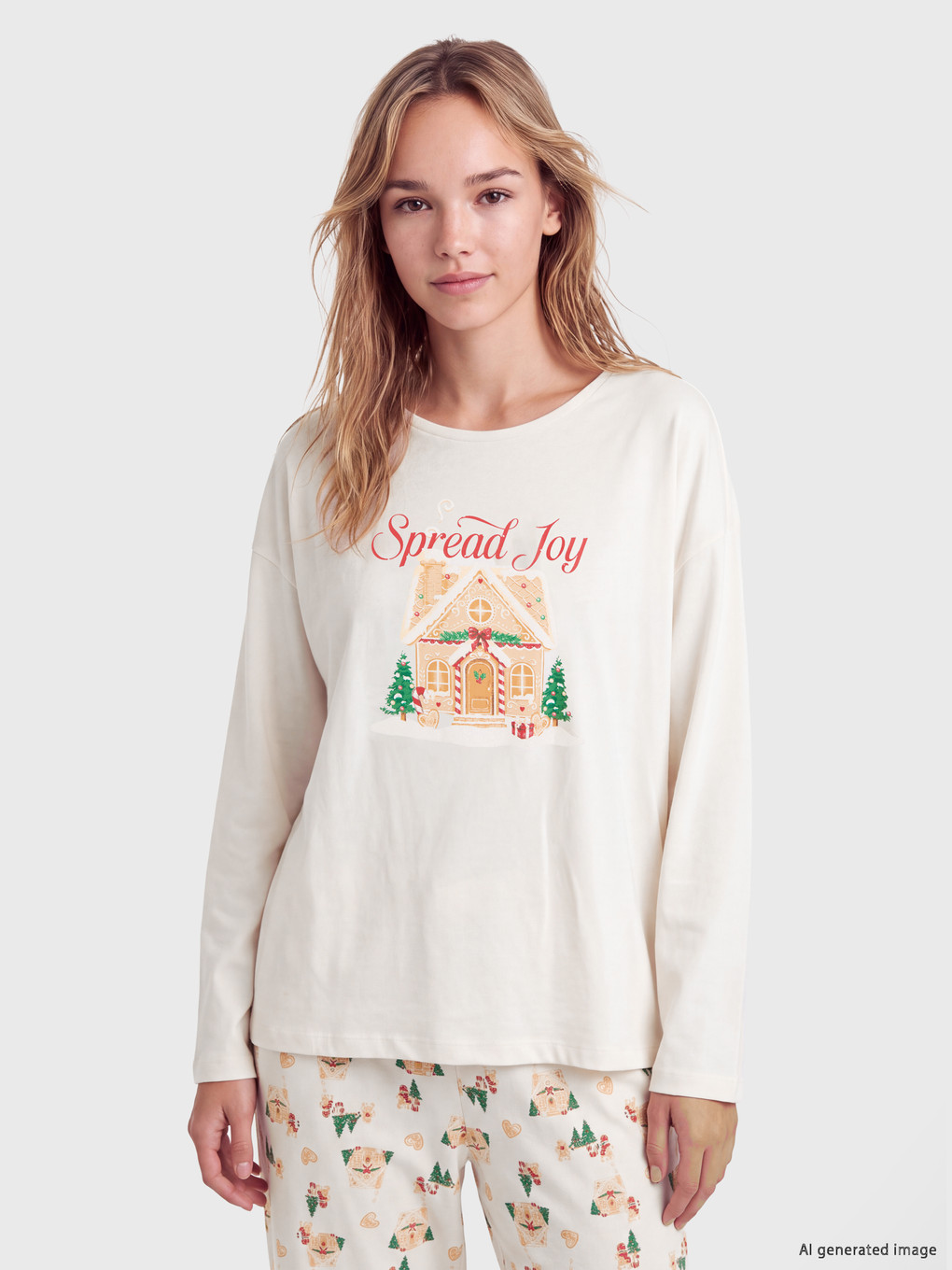 Woman Ecru Pyjama Set-1