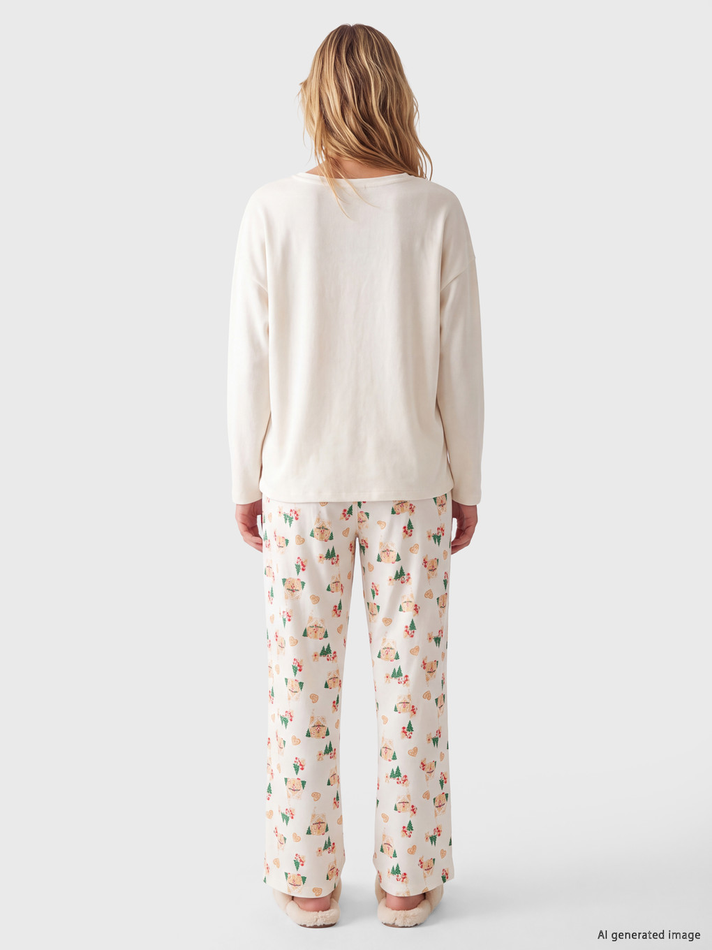 Woman Ecru Pyjama Set-3