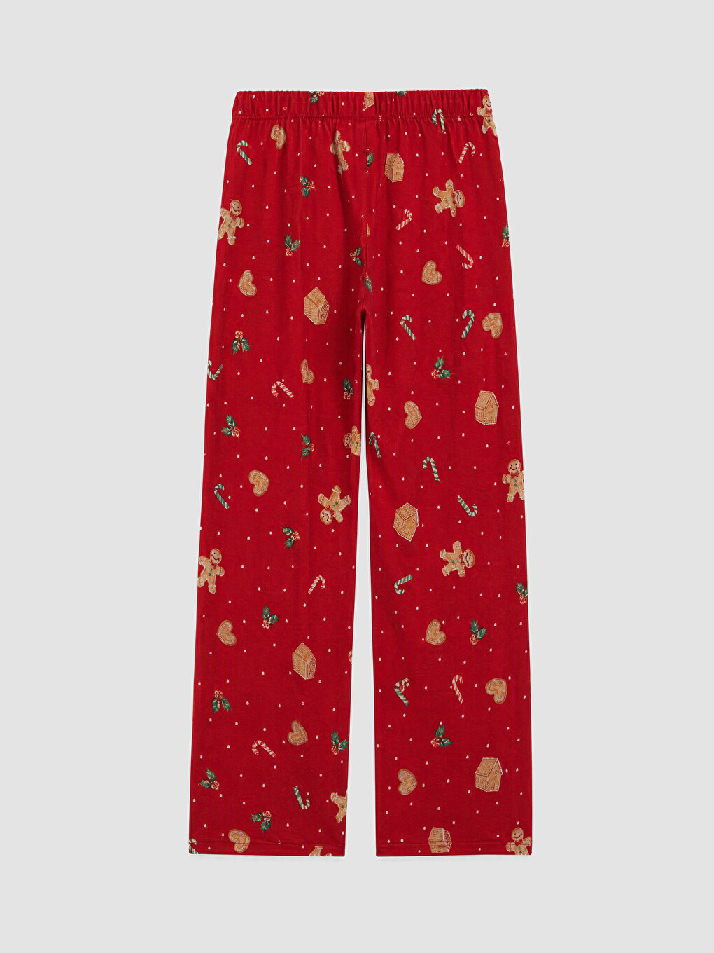 Kırmızı Yılbaşı Temalı Kadın Pijama Takımı-6