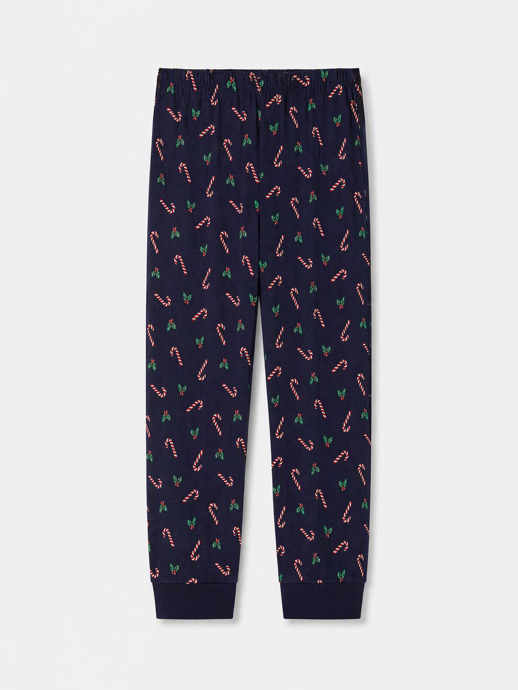 Lacivert Yılbaşı Temalı Kadın Pijama Takımı-3
