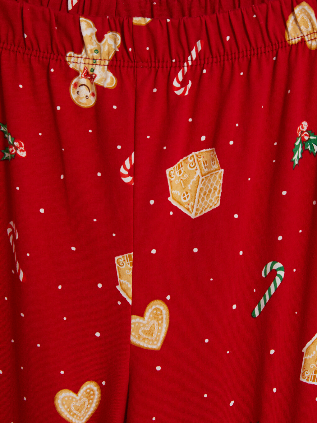 Kırmızı Yılbaşı Temalı Kadın Pijama Takımı-10