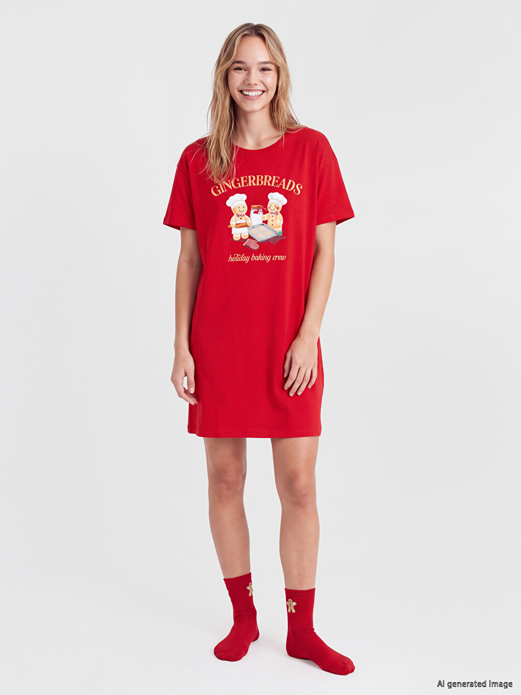 New Year Themed Women's Nightdress-1