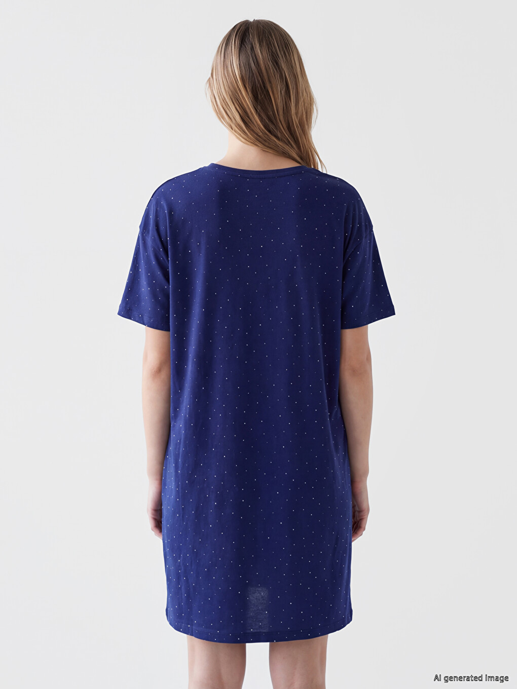Woman Navy Nightdress-3