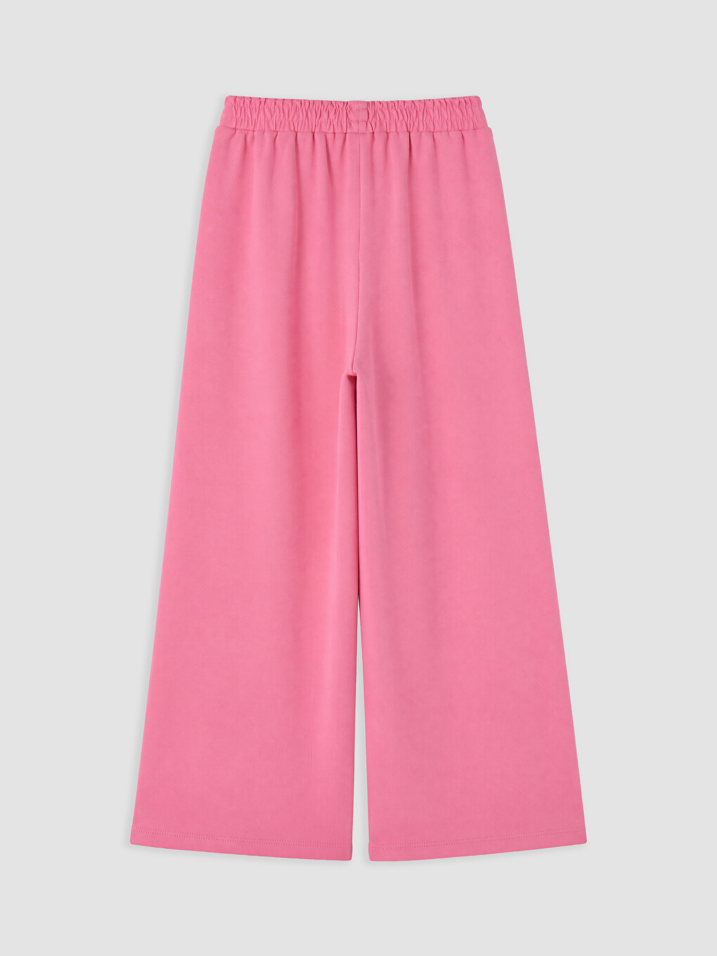 Pembe Geniş Paça Pileli Kız Çocuk Eşofman Altı-1