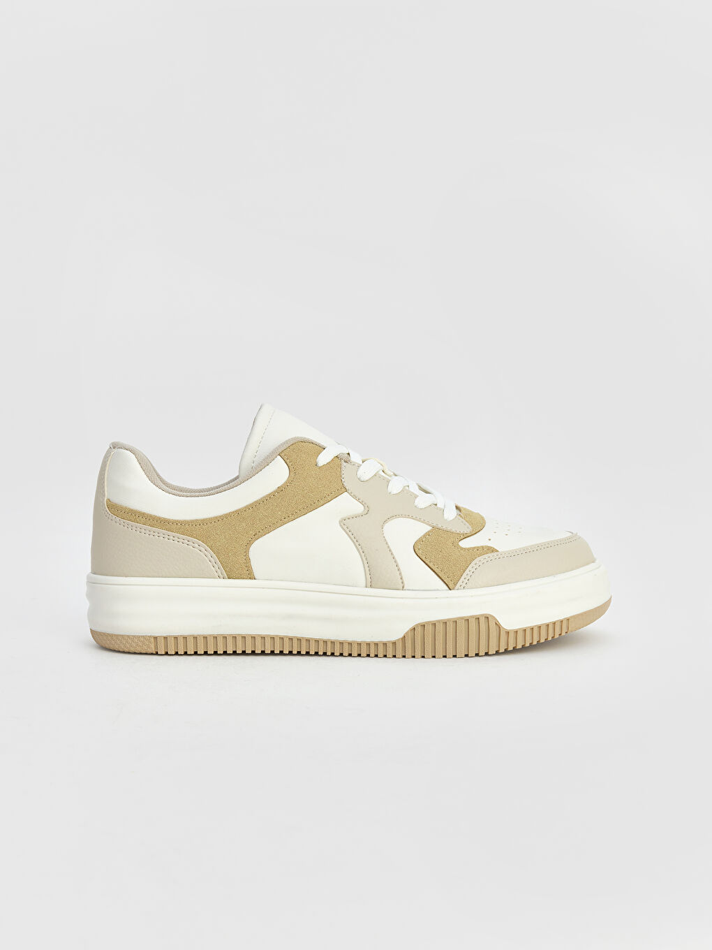 Bej Kalın Tabanlı Kadın Spor Ayakkabı-2