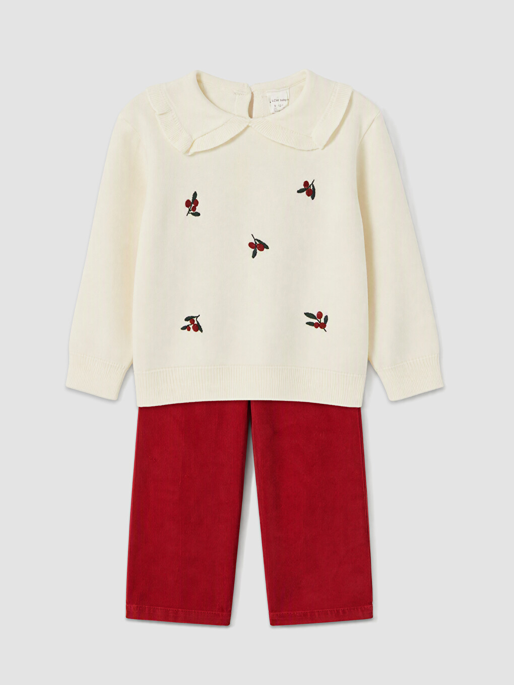Embroidered Baby Girls' Knitwear Set