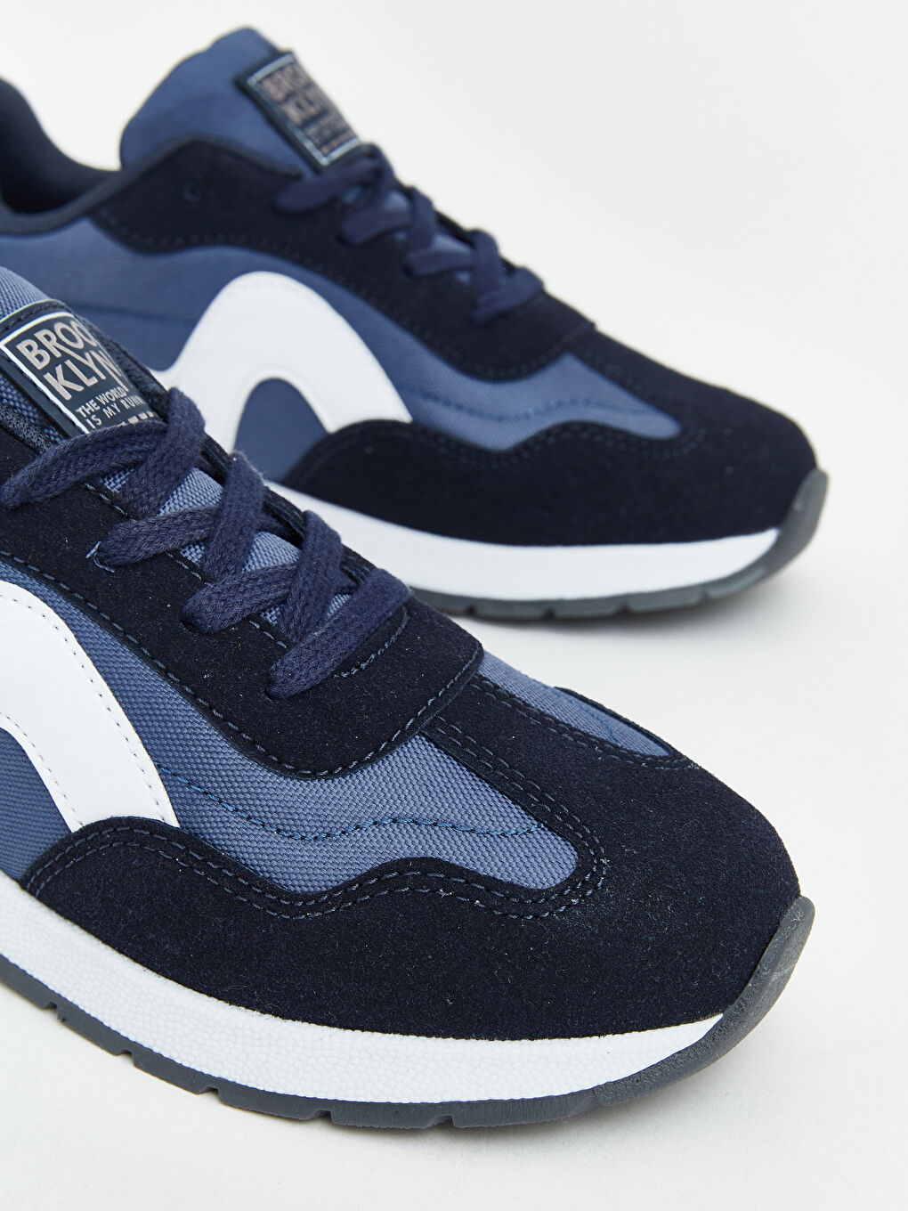 Lacivert Süet Görünümlü Erkek Çocuk Spor Ayakkabı-2