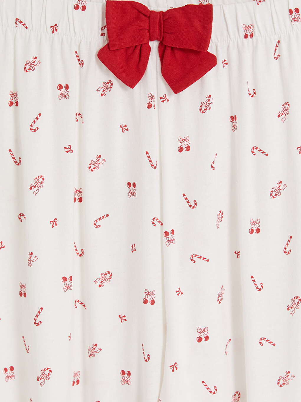 Ekru Yılbaşı Temalı Kadın Pijama Takım-9
