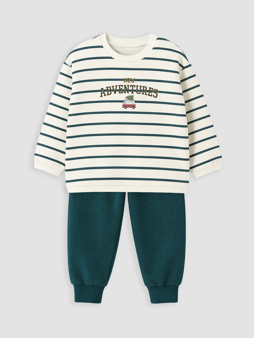 Striped Printed Baby Boys' Set