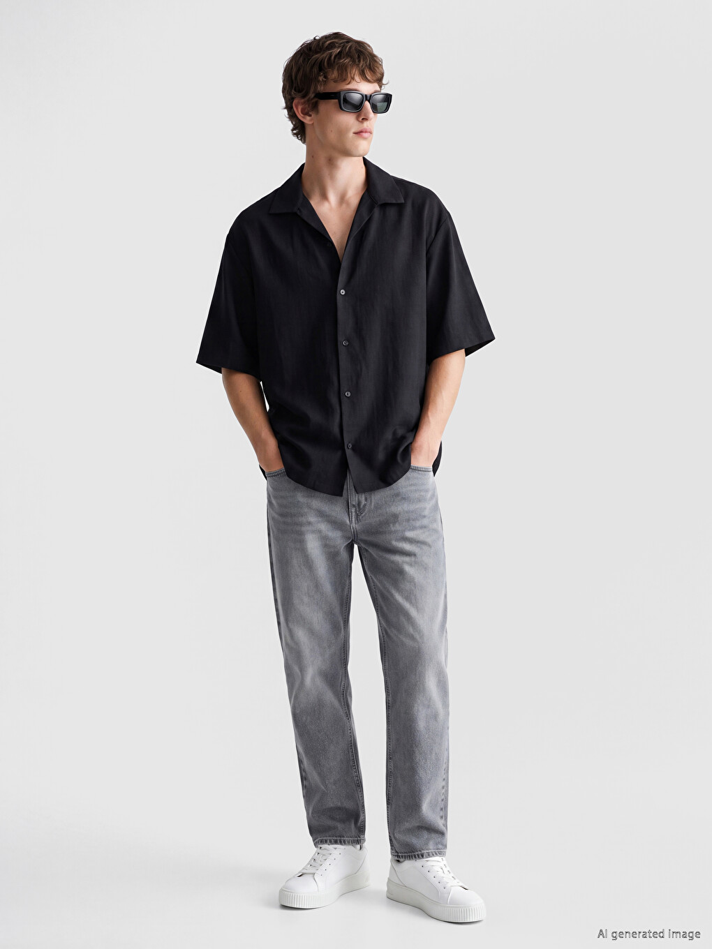 Gri 700 Straight Fit Erkek Jean Pantolon-1