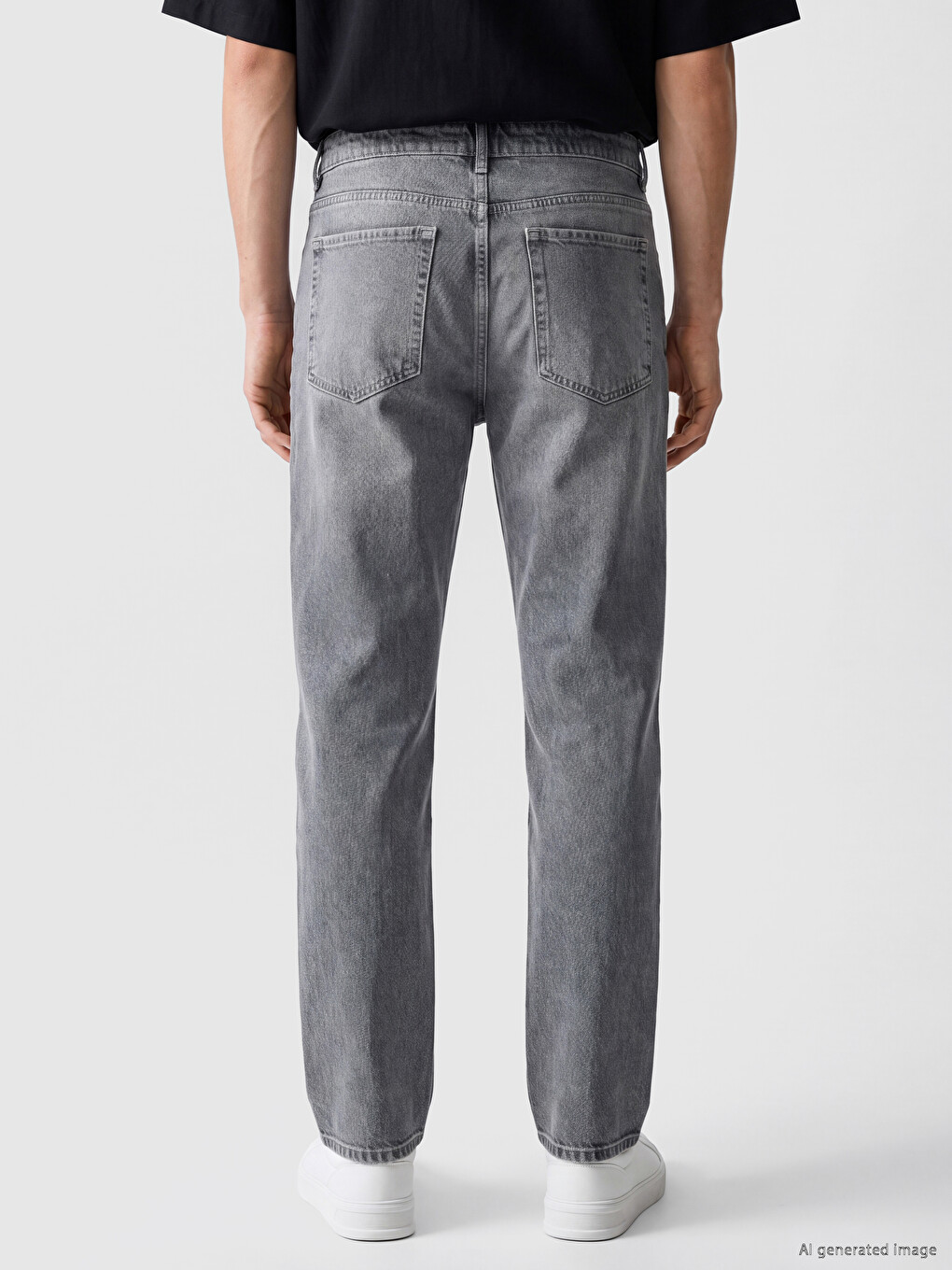 Gri 700 Straight Fit Erkek Jean Pantolon-2