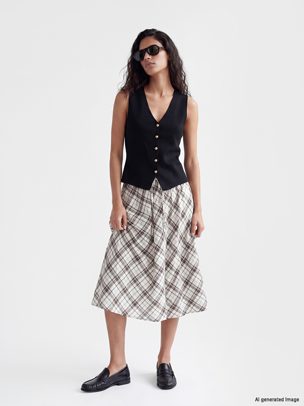 Woman Black Waistcoat-1