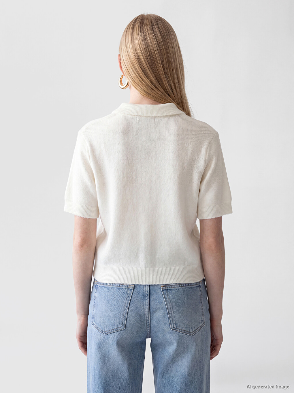 Woman White Sweater-3