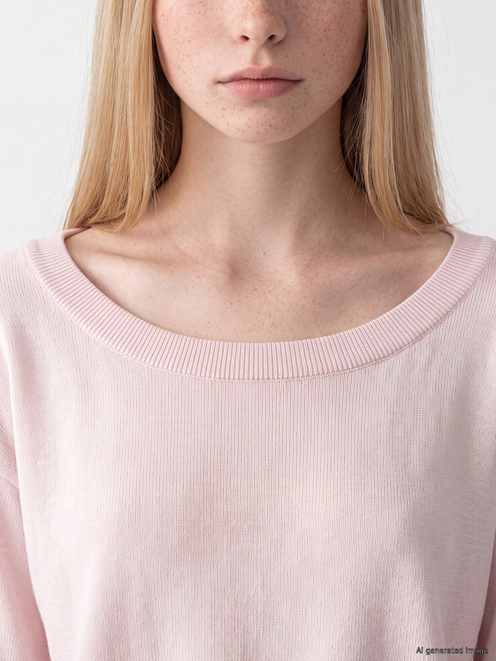 Slash Neck Women's Knitwear Sweater-2