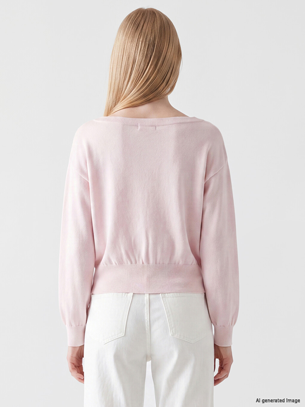 Slash Neck Women's Knitwear Sweater-3