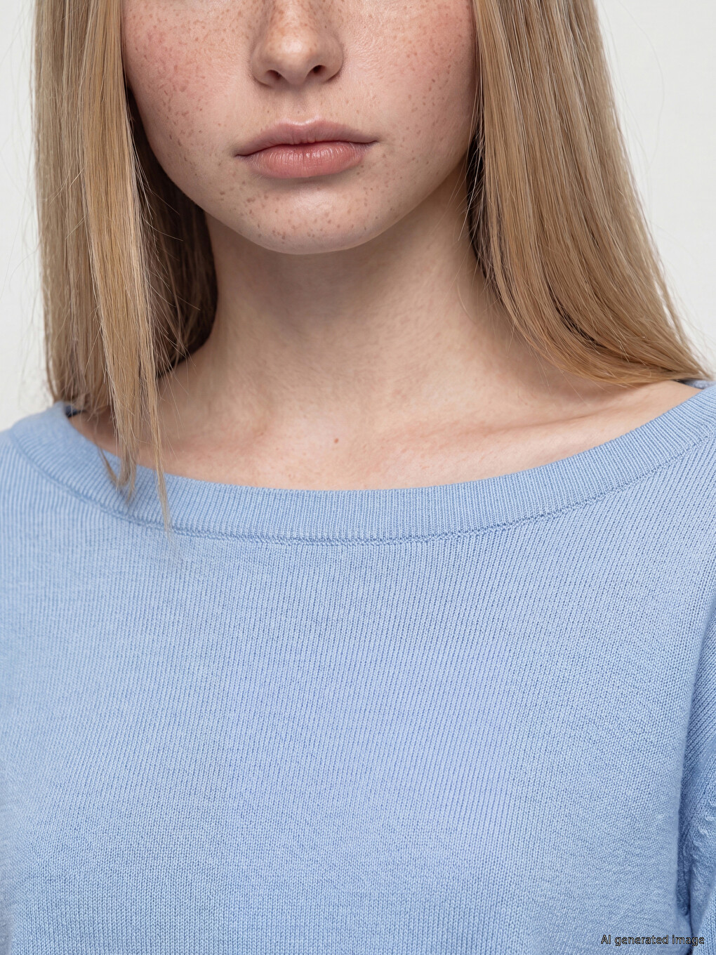 Slash Neck Women's Knitwear Sweater-2