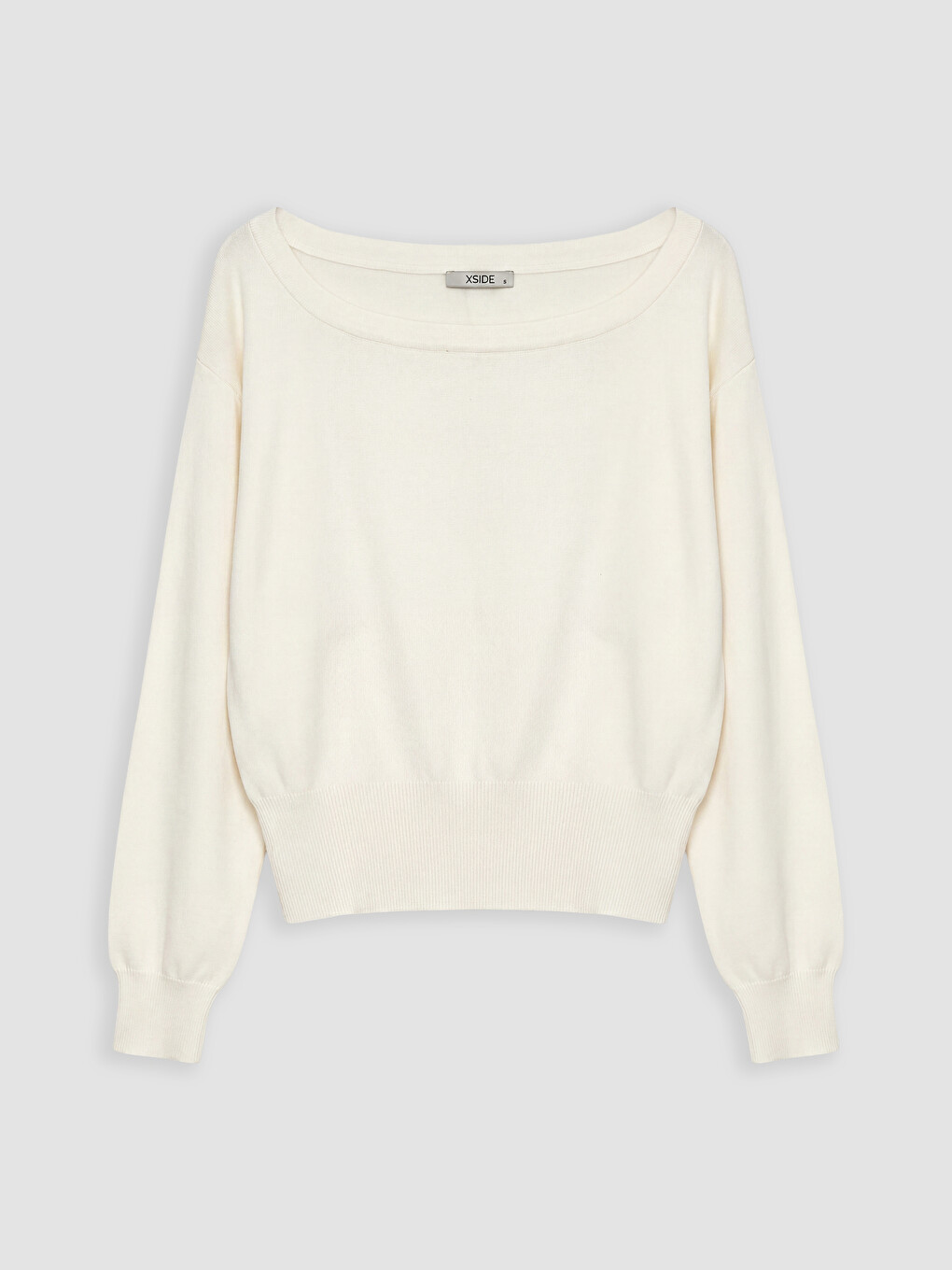 Slash Neck Women's Knitwear Sweater-4