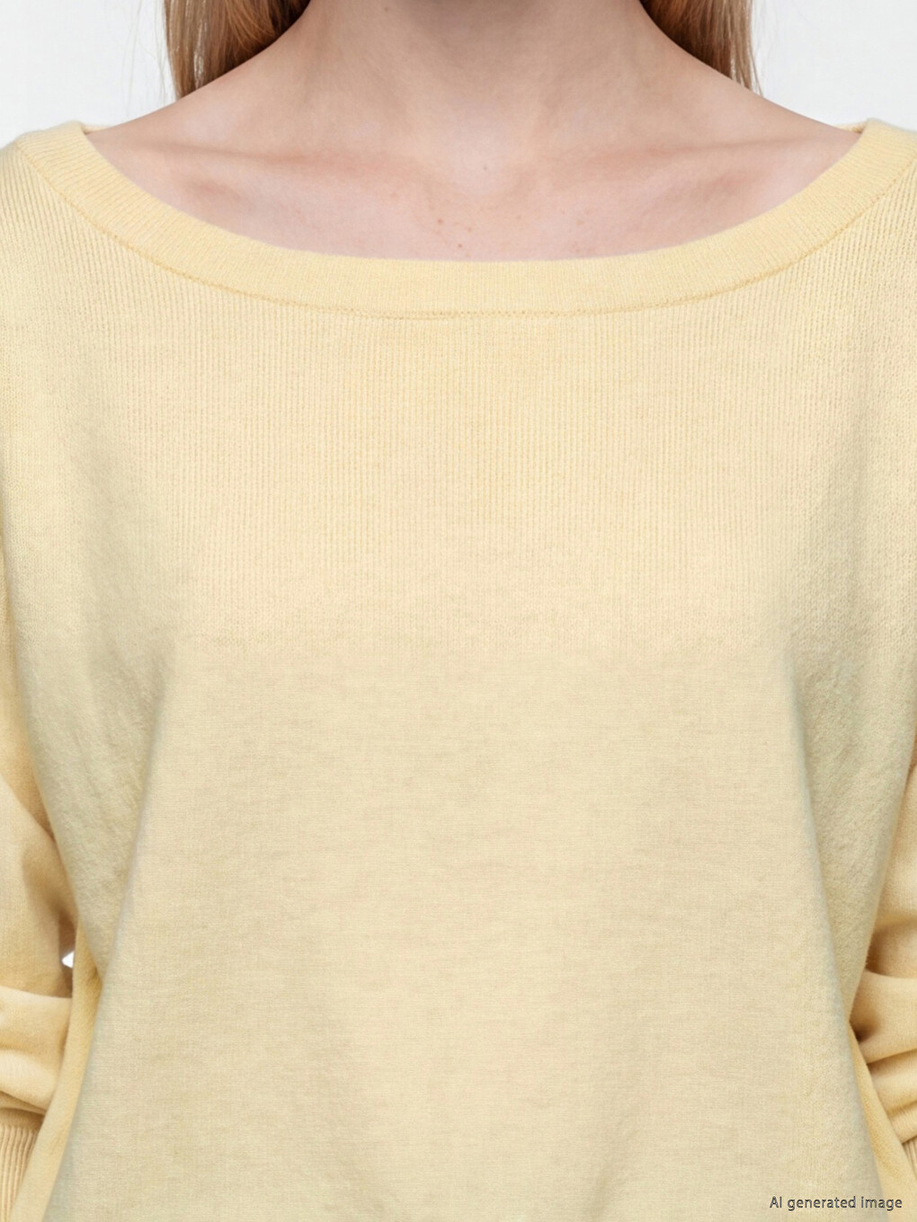 Slash Neck Women's Knitwear Sweater-2