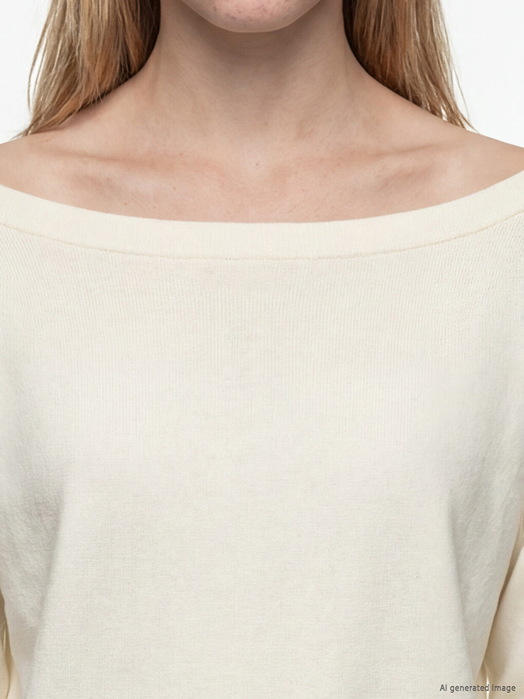 Slash Neck Women's Knitwear Sweater-2