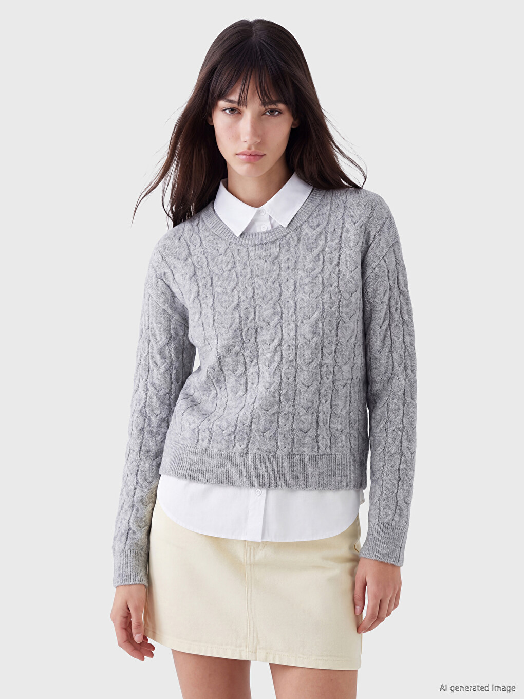 Woman Grey Sweater