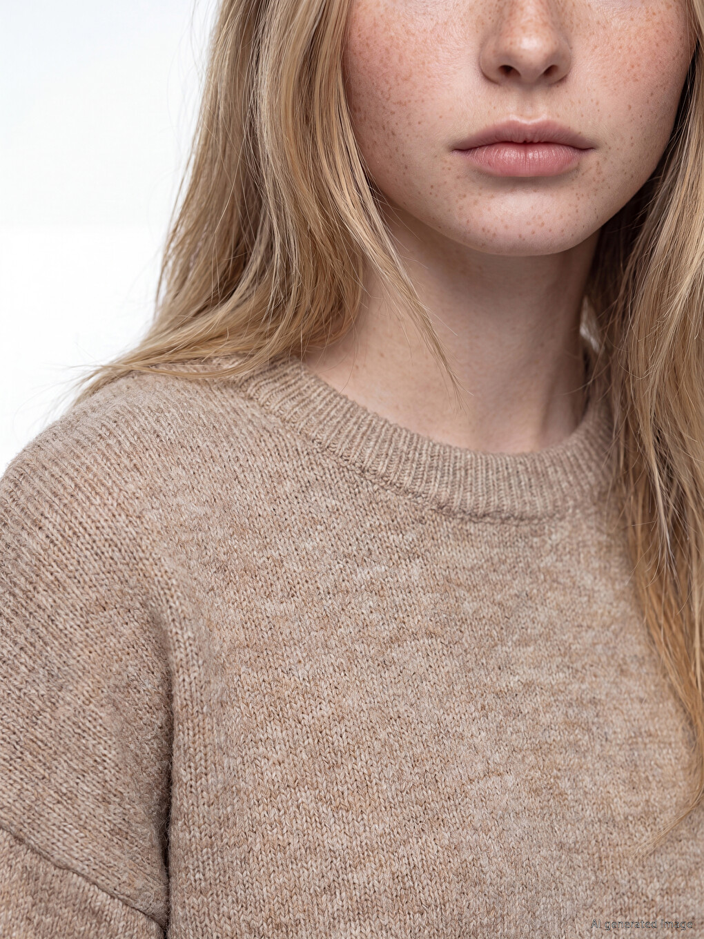 Crew Neck Oversize Women's Knitwear Sweater-2