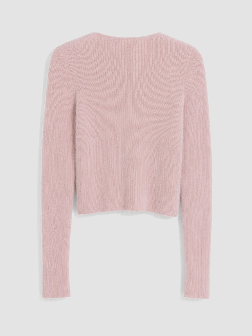 Pembe Bisiklet Yaka Kadın Triko Hırka-2