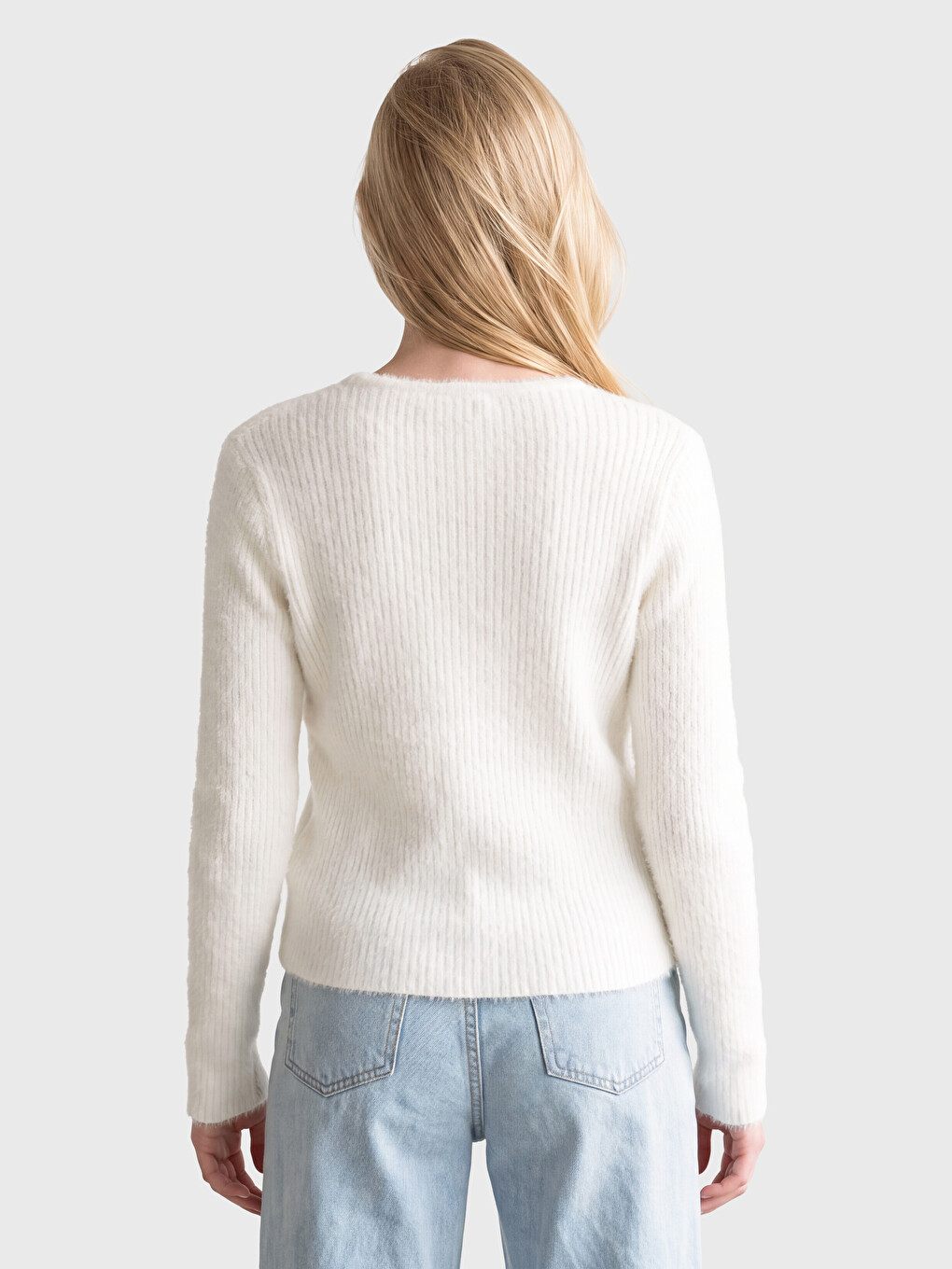 Crew Neck Women's Knitwear Cardigan-3