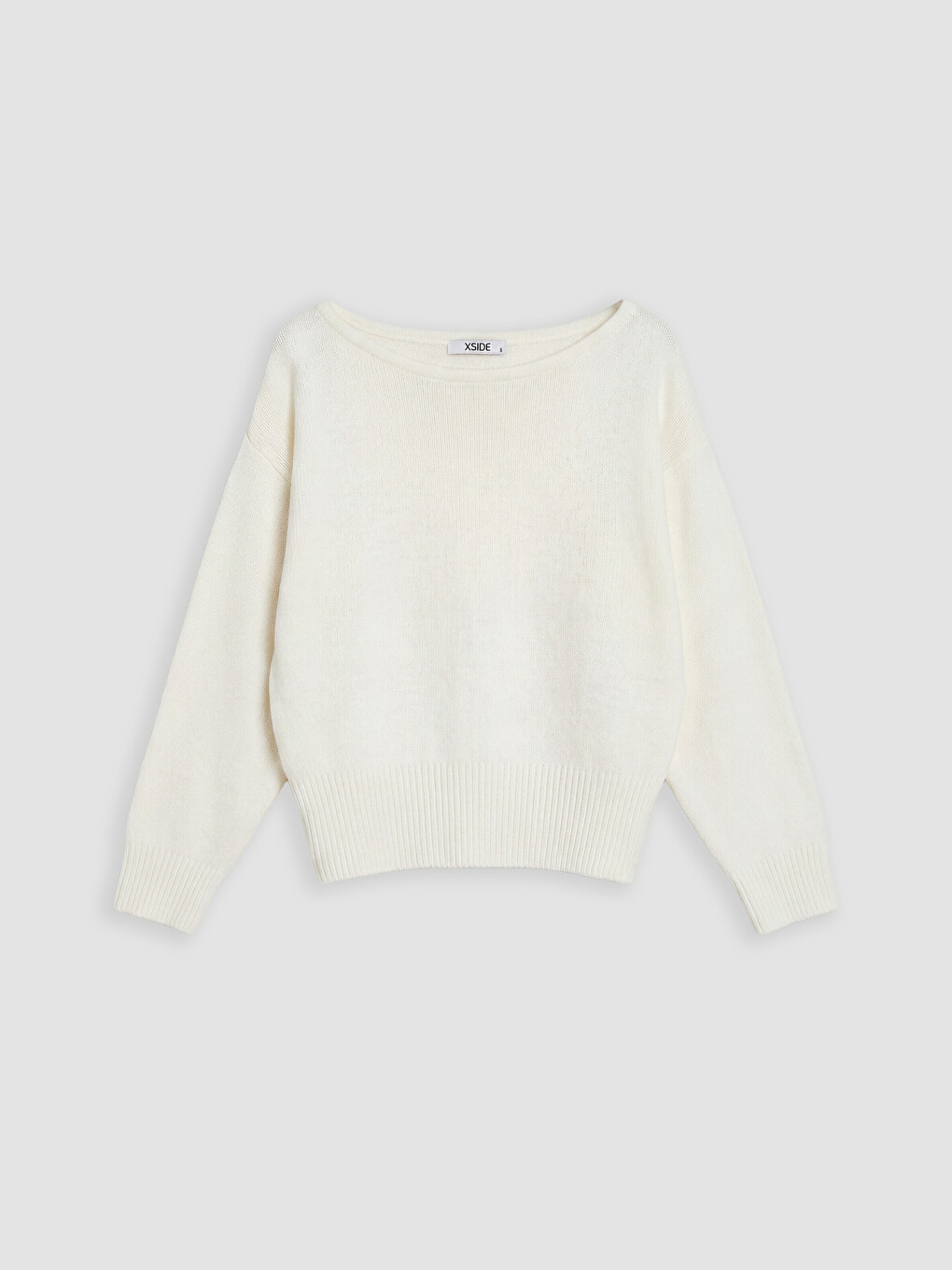 Slash Neck Women's Knitwear Sweater-4